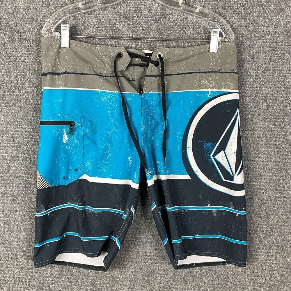 Volcom Swim Shorts Men's Size 31 Drawstring Polyester‎ Adults Swimwear